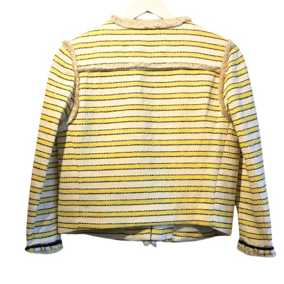 Veronica Beard Talie Jacket Tweed Blazer Off White Yellow. Size 8 - Picture 5 of 7